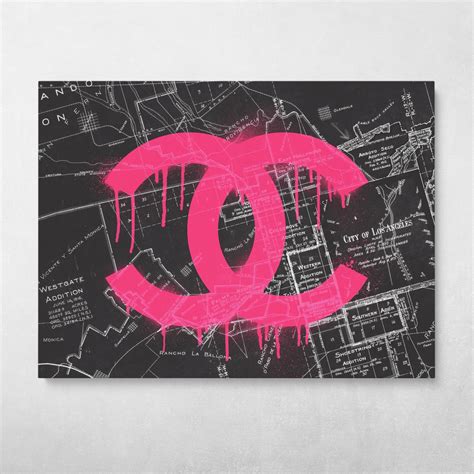 chanel graffiti print hd|Graffiti Chanel Canvas .